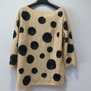 Vintage 60's Helen Wong Polka Dot Sequined